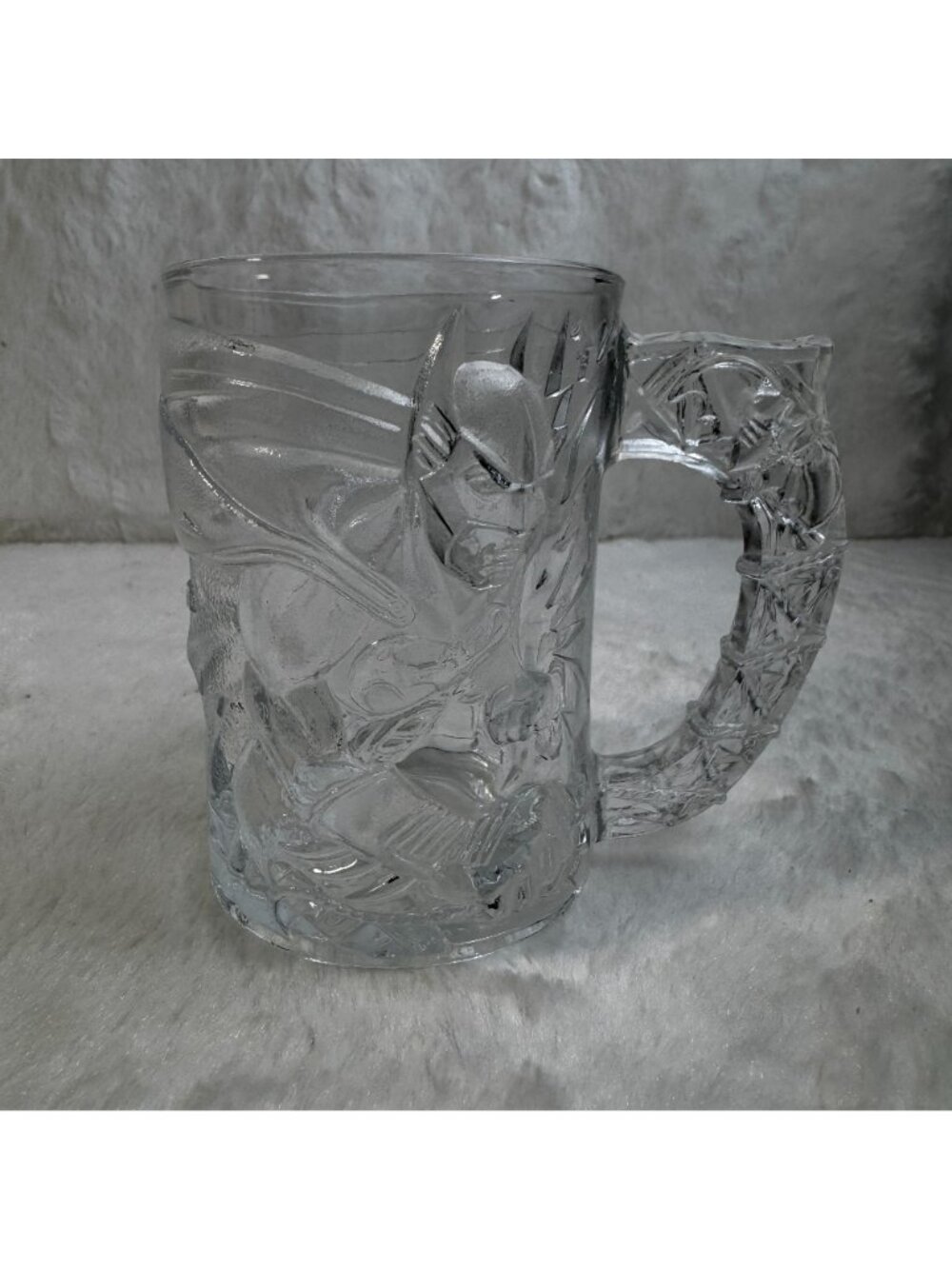 Batman Forever McDonalds Glass Mug Gotham City Batman Logo 1995 Collectible